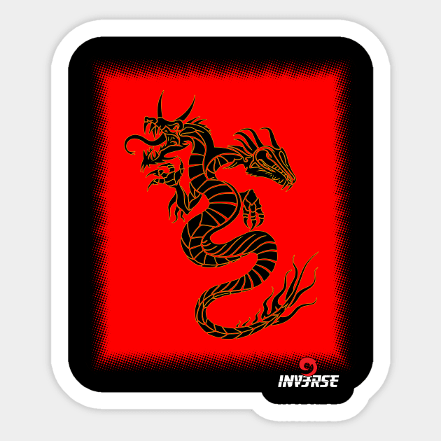 Double Headed Dragon Sticker by 9inverse